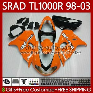 Kit de feiras para Suzuki Srad TL1000R New Orange TL-1000R 1999 2000 2001 2003 2000 2001 2002 2003 118NO.48 TL-1000 TL 1000 R 98-03 Bodywork TL 1000R TL1000 R 98 99 00 01 02 03 Corpo OEM