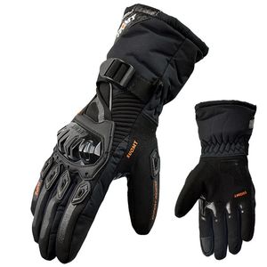 Fünf-Finger-Handschuhe, Winter, warm, Motorrad, 100 % wasserdicht, winddicht, Touchscreen