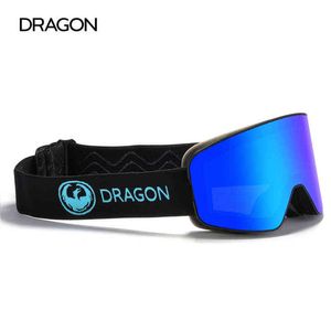 Dragon Winter Snowboard Goggles Anti Fog Coating Zonnebril UV400 Bescherming Geoptimaliseerde lenzen Goggle Design D292 H220419