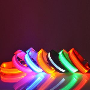 Party Decoration Luminous Armband LED Arm med flerfärgad sportfestival Cool Night Light Ring Nylon Strap ArmeletParty