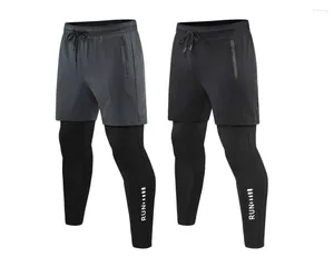 Calças masculinas masculinas de alta qualidade que executam shorts 2 em 1 esportes Men Soccer Workout jogging curto de ginástica rápida DRAK22 DRAK22