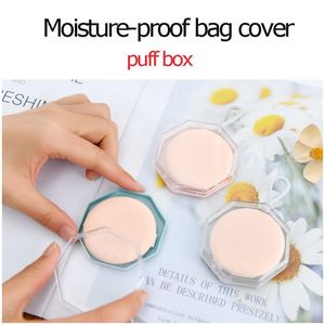 Storage Bottles & Jars Portable Octagon Shaped Puff Small Boxs With Lid Box Dust Moisture Proof Simple Practical Air Cushion