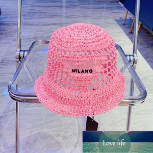 Handmade Crocheted Hat Bold Straw Hats Summer Hollow-out Face-Looking Small Sun-Proof Hat Breathable Thin Woven
