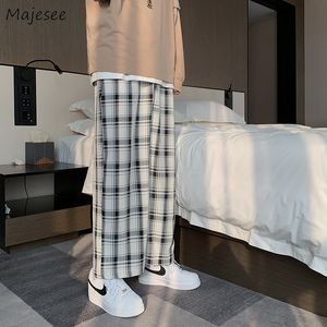 Casual Pants Men Plaid Patchwork Design Empire Fashion AllMatch Studenter Korean Style Harajuku Bottoms Spring Ins