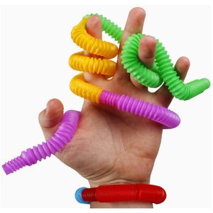 5 pezzi di plastica colorata Pop Tube Bobina per bambini Cerchio magico creativo Divertente s Sviluppo precoce Giocattolo pieghevole Eonal 220623