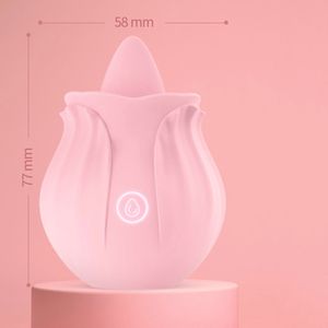 Rosenvibratormassage USB -wiederaufladbare Klitoris Nippel orale Muschi Licking Clitoris Stimulator weibliche Masturbation Sexspielzeug für Frauen
