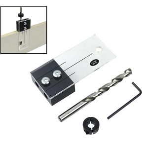 Professional Hand Tool Sets 1/2'' 3/8'' 1/4'' Pocket Hole Jig Woodworking Dowel Drilling Kit Vertical Drill Guide Ac