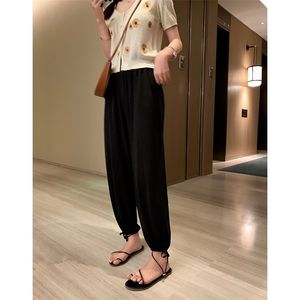 Mishow Summer Castary Pants Women Loase Pleated Solid Long Ounlouseres Streetwear Mx20B2169 201012