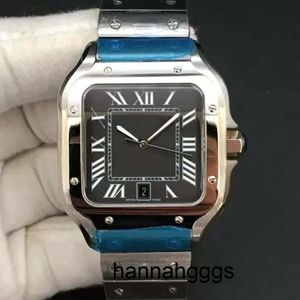 2022 Novos relógios quadrados de 40 mm Genebra genuíno aço inoxidável Relógios mecânicos Case e bracelete moda masculino Male Wristwatch 3hf28