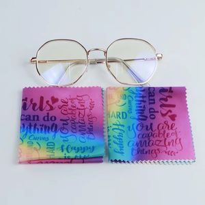 Sublimation Glasses Cleaning Cloths Blanks Soft Lens Eyeglasses Cloth Heat Transfer DIY Printing Cleaning Tools