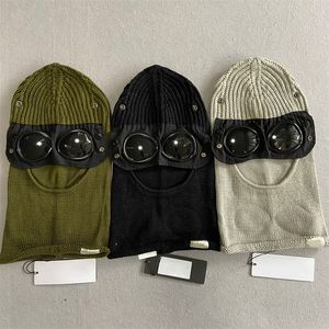 Berretto in lana merino extra fine passamontagna berretto lavorato a maglia cappello da esterno mantiene il calore cappuccio frangivento berretto da uomo berretto con teschio nero ONESIZE dfg