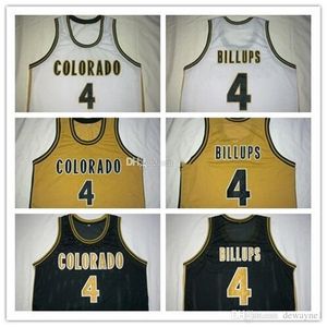 Nikivip # 4 Chauncey Billups Colorado Buffaloes College Maglia da basket classica retrò Mens cucita personalizzata Numero e nome Maglie