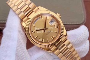 Super Mens Watches Golden White Roman Dial Men Automatic Cal.3255 Movement Eta Watch CR Factory TW Day Date 228238 Yellow Gold President