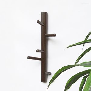 Hängar Racks Moderna Simple Coat Rack Vertikal trälänk Oakväggsdekoration för vardagsrum/sovrum förvaringshållare