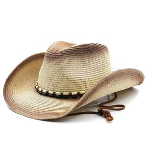 Män halmhattar sommar kvinnor bred grim jazz hatt unisex ihålig andas strand vintage manliga damer fedora hatt