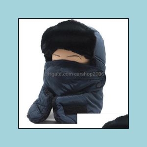 Party Hats Trapper with Ear Flaps 5 Färger Solid Winter Hat Outdoor Warm Dhygy