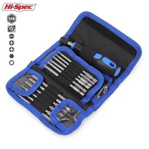 HiSpec 25pc Long Reach Screwdriver Bit Set Torx Kit Multitool Screw Driver Tools Hand in Bag Y200321