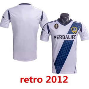 Retro MLS 2012 Los Angeles La Galaxy Soccer Jerseys Версия фанатов Чичарито Дж. Д. Сантос Клджестан Ллетгет Мужчины Удаля футбольные рубашки