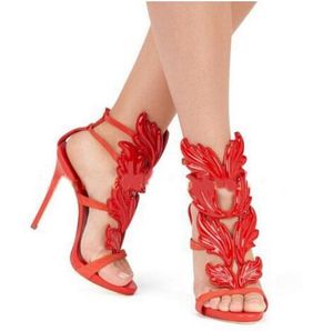 Sexiga skor kvinna hög klackar sandal stilett 12 cm klackar kvinnor pumpar fest bröllopskor patent läder kvinnors skor