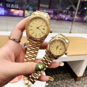 Luxury Lovers 'Men Women Watches Top Brand Designer armbandsur Waterproof Gold Man Lady Watch for Mens Womens Birthday Christmas Valentine's Mother's Day Gift