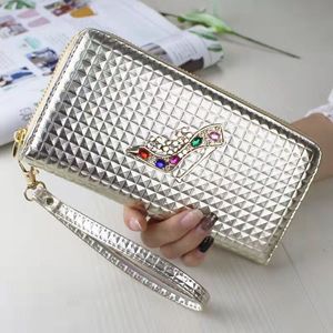 zipper long style women designer wallets lady fashion casual phone zero purses female clutchs no298