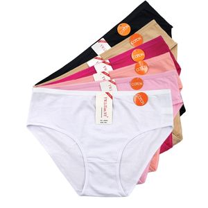 5 stücke Plus Größe Baumwolle Frauen Höschen Highwaist XXLXXXXL Sexy Spitze Unterwäsche Solide Baumwolle Slip 220621