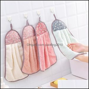 Handkerchief Home Textiles Garden Ll Fruit Soft Hand Wipe Towel Hanging Towels Absorbent Dishcloths Lint- Cloth Ki Dhf85