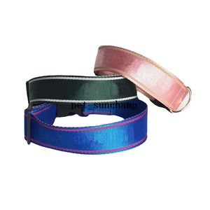 Nylon Webbing Pets Aproveja as colmeiras de colméias duráveis ​​três peças definidas mais recentes letras jacquard bulldog colar de colarinho conjuntos