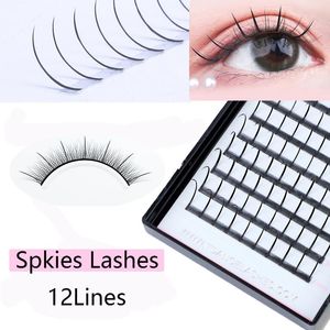 False Eyelashes Premade Spikes Volume Fans Individual Wispy Fluffy 3D Mink Natural Professional Extension MakeupFalse FalseFalse