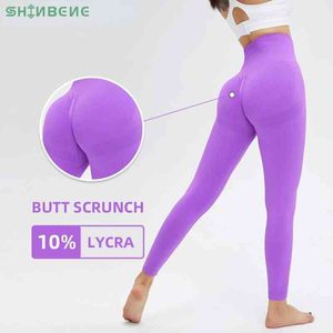SHINBENE HIGH END Sexy Booty Leggings sportivi senza cuciture Donna Butt Scrunch High Rise Compression Fitness Workout Collant Yoga Pants T220725