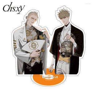 Keychains Anime 19 Days Acrylic Figures Standing Model Plate Old Xian He Tian Desk Decoration Fashion Cosplay Teens Fans Collection Gift Sma