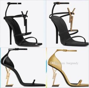 With Box Women Dress Shoes High Heels Womens shoes Designer Genuine Leather Pumps Lady Sandals Wedding Black Golden Gold 10cm Heel dunks slipper sandal designer bag