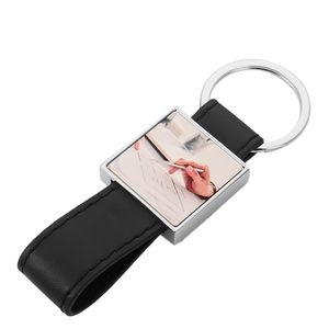 Sublimation Blank Keychain Arts Leather Keychains Bag DIY Pendant Accessories