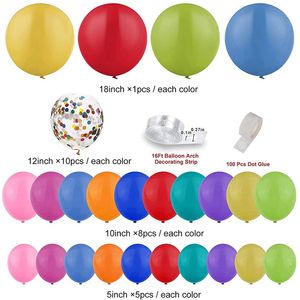 146pcs/set diy renkli balon zinciri kemer takım elbise bebek çocukları doğum günü partisi dekor düğün festivali tema dekorasyon