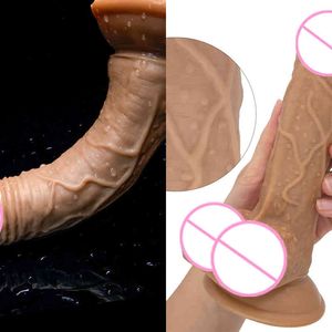 Nxy Dildos Granule Small Penis Brown Imitation Silicone False Female Masturbation Adult Fun Products 220607