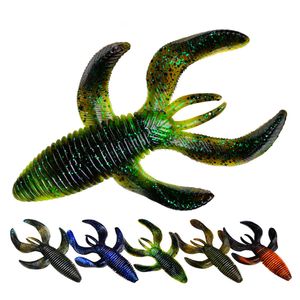 Varm 5 färg mjuk plast crawfish lure hook ihålig kropp bas fiske plast bete crawfish paca craw 10 cm 11,5 g k1643