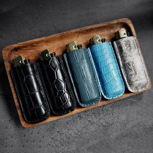 Latest Smoking Colorful PU Leather Skin Lighter Case Casing Shell Sleeve Housing Keychains Dry Herb Tobacco Cigarette Holder Pipes Accessories DHL Free