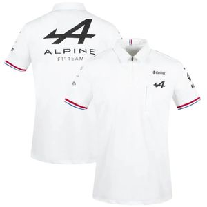Motorcycle Apparel Motorsport Alpine F1 Team ARacing T Shirt White Black Breathable Teamline Short Sleeve Shirt Car Fan Clothing