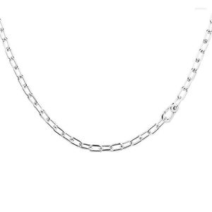 Kedjor signatur me länk kedja halsband 100% autentisk sterling-silver-jewelry för kvinnor Godl22
