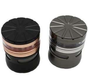 The latest 63x73mm Smoke grinder zinc alloy waist tobacco grinding device many styles support custom LOGO