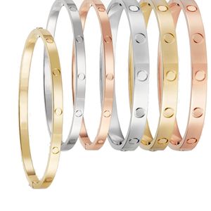 Fashion Luxury bangle love bracelet screw design rose gold Platinum designers jewelry bangles 3.65mm bracelets for women Anniversary party Titanium Steel B6047317