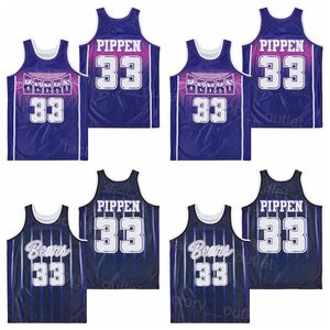 Film kolej basketbol merkezi Arkansas Ayılar Scottie Pippen Jersey 33 Üniversite Hip Hop Tüm Dikişli Takım Renk Mor Lacivert Spor Hayranları Lisesi