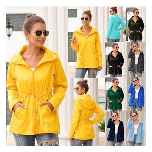 Impermeabile Donna Plus Size Impermeabile Tour Cappotto antipioggia Tuta da esterno Impermeabile Impermeabile da donna Cappotto antipioggia giallo Impermeabile Cove 201202