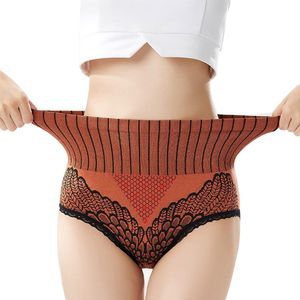 女性の下着パンティーストレッチフルカバレッジレースハイウエストのおなかのタックヒップリフトコットンボトムクロッチのための