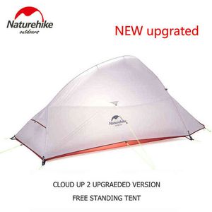 Naturehike Cloud Up Serie 123 Ulepszony namiot kempingowy Wodoodporny namiot pieszczący na świeżym powietrzu 20D 210T nylonowy namiot plecakowy z darmową matą H220419