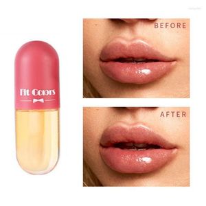 Läppglans Beauty Cosmetics Lipstick Plumper Oil Crystal Jelly Plump Serum Clear Fuktande nyansmake-up för Womenlip Wish22