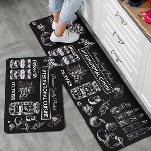 Carpets Kitchen PVC Leather Floor Door Mats Large Bathroom Doormat Bedroom Waterproof Oilproof Tapete RugsCarpets