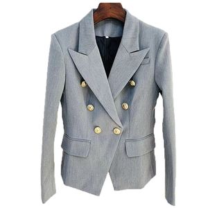 T051 Womens Suits & Blazers Tide Brand High-Quality Retro Fashion designer Suit Jacket Lion Double-Breasted Slim Plus Size Women's Clothing