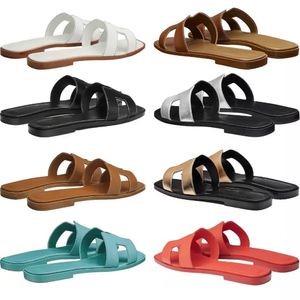 Designer Orange Slipper Sandalen Luxus Hausschuhe Damen Slides Flache Flip Flops Krokodilleder Slide Damen Strand Sandale Sommer Echtes Leder Slipper Schuhe Box