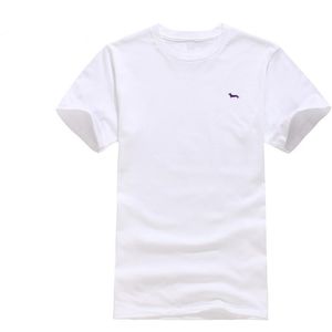 T-shirt da uomo Summer Top Maglietta casual 100% cotone Uomo manica corta Soft Harmont Solid Tshirt Top Ricamo Blaine EU Size XXXLMen's